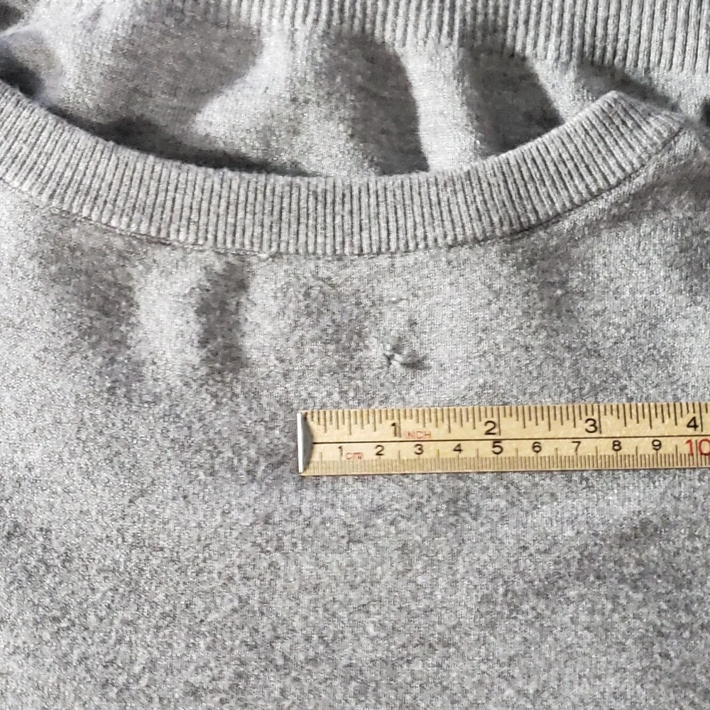 Free‎ Assembly Mens Sweater Crewneck 2XL Gray V-Stitch Knit MSW00094 Pullover